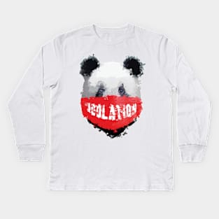 Panda quarantined Kids Long Sleeve T-Shirt